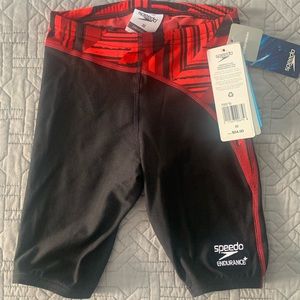 Speedo Endurance Red and Black Jammers